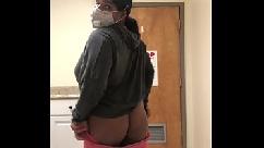 Masked slut cums at the doctors office